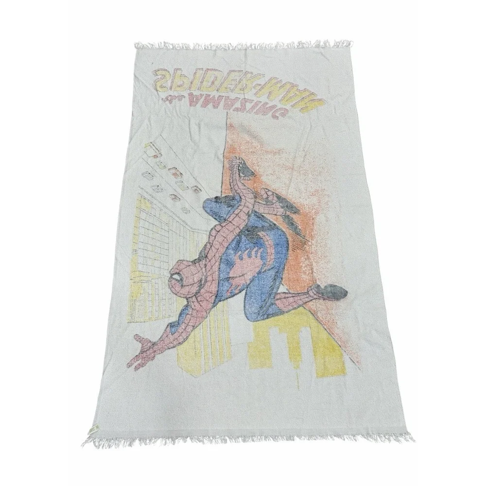Vintage 1978 Cannon Beach Bath Towel Marvel The Amazing Spiderman‎ Cotton USA